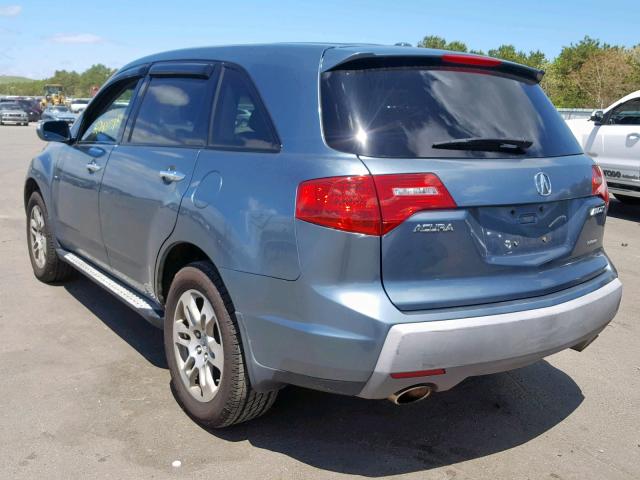 2HNYD28297H548717 - 2007 ACURA MDX BLUE photo 3