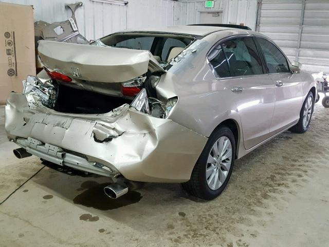 1HGCR3688EA900519 - 2014 HONDA ACCORD GOLD photo 4