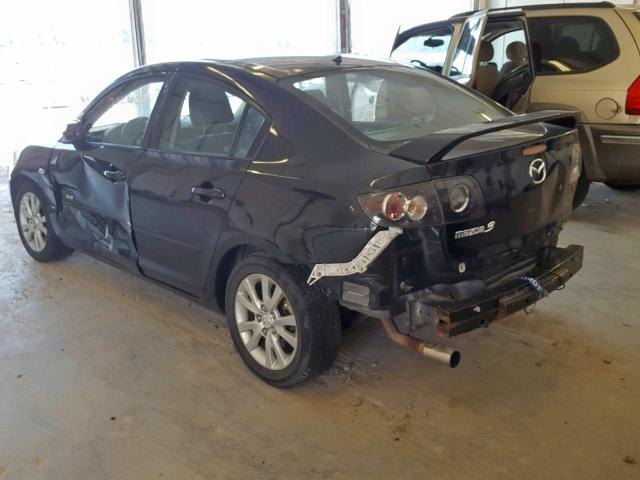 JM1BK323981775592 - 2008 MAZDA 3 S BLACK photo 3