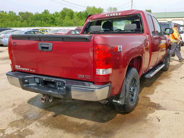 2GTEK19JX71660837 - 2007 GMC NEW SIERRA MAROON photo 4