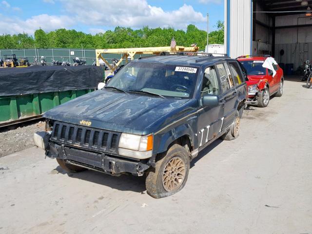 1J4GZ78SXPC561019 - 1993 JEEP GRAND CHER GREEN photo 2