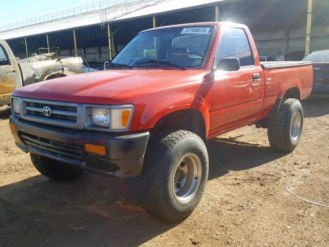 JT4RN01P5P7061771 - 1993 TOYOTA PICKUP 1/2 RED photo 2