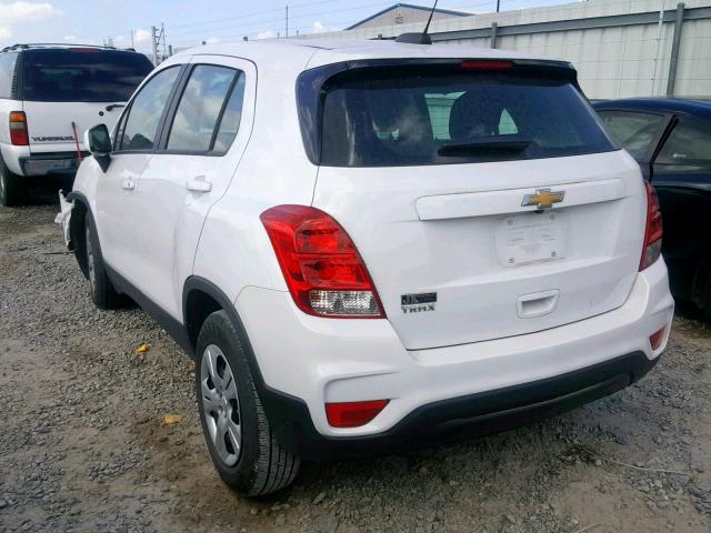 KL7CJKSB5HB105165 - 2017 CHEVROLET TRAX LS WHITE photo 3