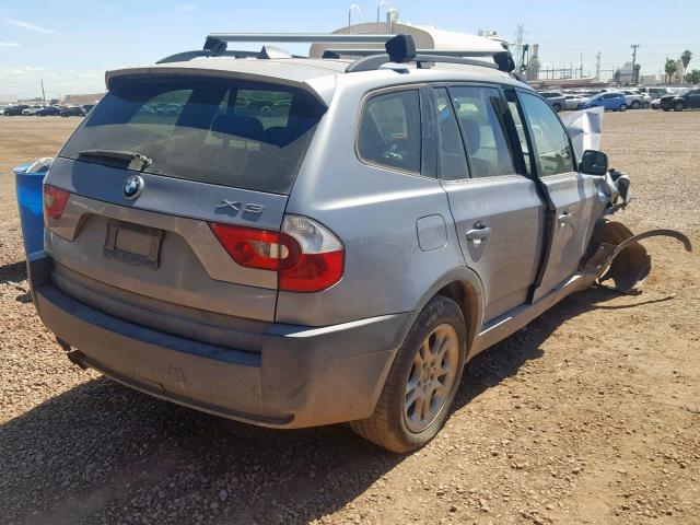 WBXPA73464WB29338 - 2004 BMW X3 2.5I GRAY photo 4