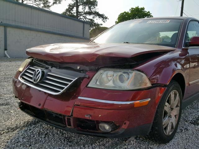 WVWTH63B13P348441 - 2003 VOLKSWAGEN PASSAT GLX 栗色 照片 9