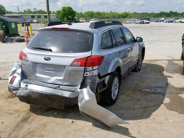 4S4BRDNC1E2314997 - 2014 SUBARU OUTBACK 3. SILVER photo 4