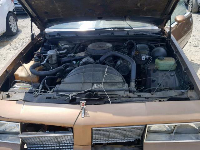 1G3GR47A2FH313989 - 1985 OLDSMOBILE CUTLASS SU BROWN photo 7