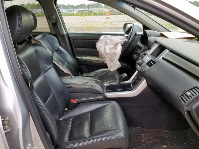 5J8TB18527A016218 - 2007 ACURA RDX TECHNO SILVER photo 5