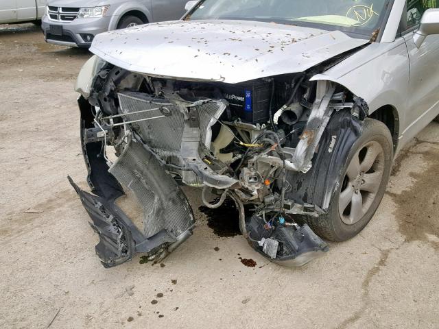 5J8TB18527A016218 - 2007 ACURA RDX TECHNO SILVER photo 9