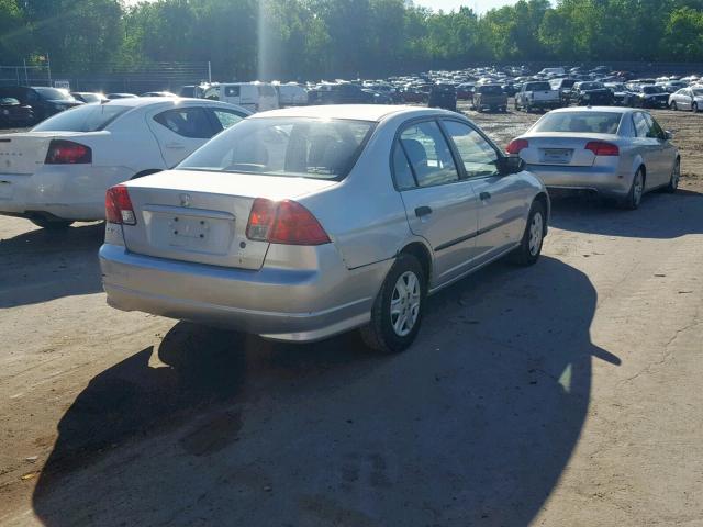 2HGES16335H540938 - 2005 HONDA CIVIC DX V SILVER photo 4