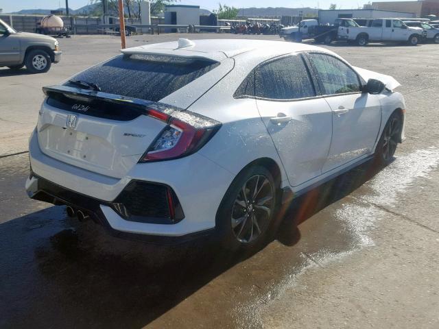 SHHFK7H49JU215219 - 2018 HONDA CIVIC SPOR WHITE photo 4