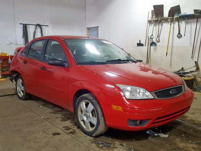 1FAHP34N17W133756 - 2007 FORD FOCUS ZX4 RED photo 1