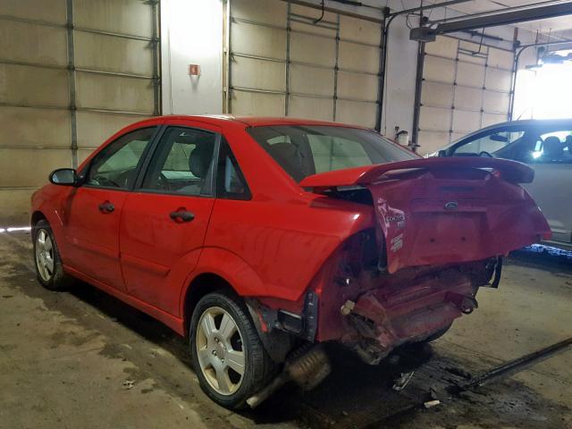 1FAHP34N17W133756 - 2007 FORD FOCUS ZX4 RED photo 3