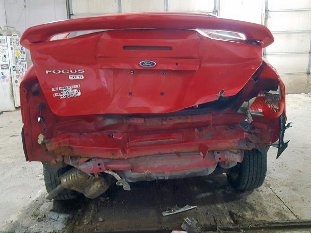 1FAHP34N17W133756 - 2007 FORD FOCUS ZX4 RED photo 9