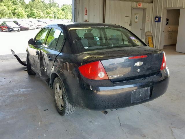 1G1AT58H497281834 - 2009 CHEVROLET COBALT LT BLACK photo 3