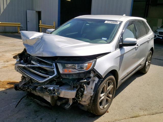 2FMPK3K98HBB75351 - 2017 FORD EDGE TITAN SILVER photo 2