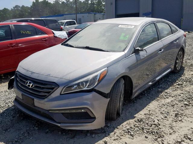 5NPE34AF9HH501815 - 2017 HYUNDAI SONATA SPO SILVER photo 2