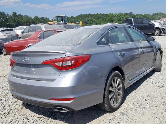 5NPE34AF9HH501815 - 2017 HYUNDAI SONATA SPO SILVER photo 4