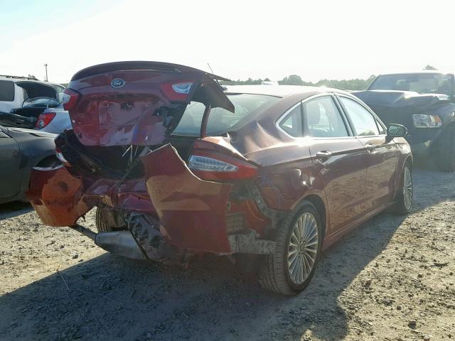 3FA6P0K94GR390117 - 2016 FORD FUSION TIT RED photo 4