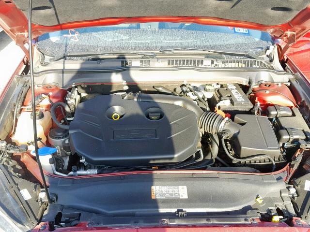 3FA6P0K94GR390117 - 2016 FORD FUSION TIT RED photo 7