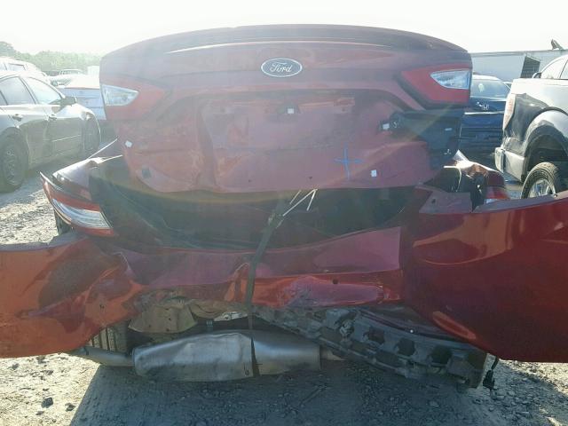 3FA6P0K94GR390117 - 2016 FORD FUSION TIT RED photo 9