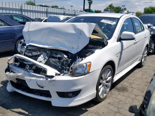 JA32U8FW6AU019314 - 2010 MITSUBISHI LANCER GTS WHITE photo 2