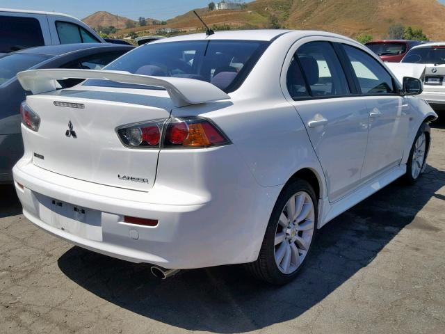 JA32U8FW6AU019314 - 2010 MITSUBISHI LANCER GTS WHITE photo 4