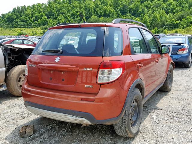 JS2YB413275103386 - 2007 SUZUKI SX4 ORANGE photo 4