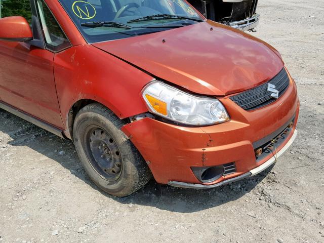 JS2YB413275103386 - 2007 SUZUKI SX4 ORANGE photo 9