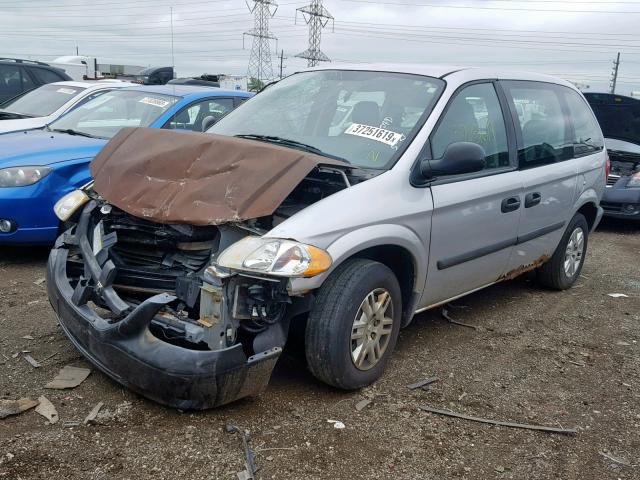 1D4GP25B65B435653 - 2005 DODGE CARAVAN SE SILVER photo 2