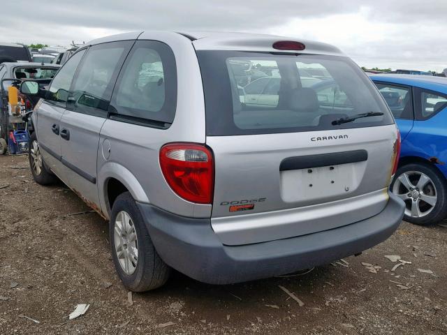 1D4GP25B65B435653 - 2005 DODGE CARAVAN SE SILVER photo 3