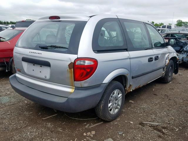 1D4GP25B65B435653 - 2005 DODGE CARAVAN SE SILVER photo 4