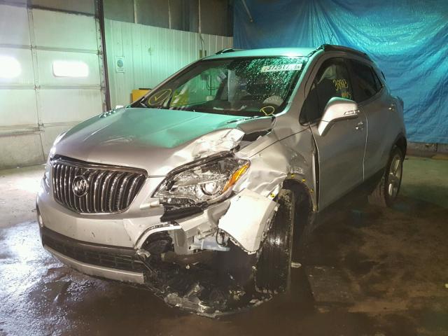 KL4CJASB1GB626874 - 2016 BUICK ENCORE SILVER photo 2