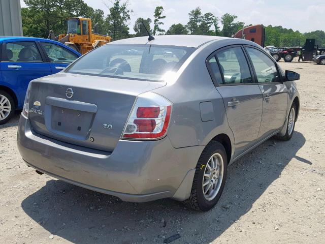 3N1AB61E27L650637 - 2007 NISSAN SENTRA 2.0 GRAY photo 4