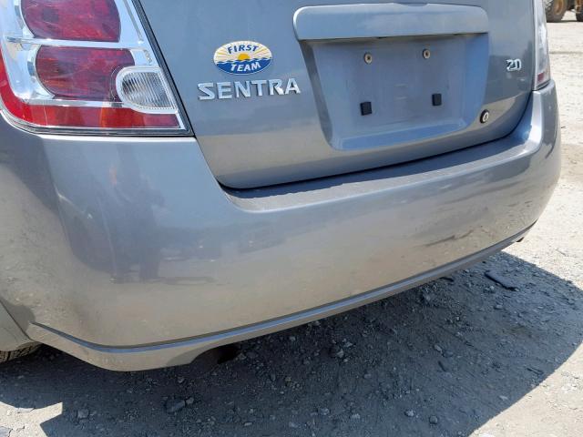 3N1AB61E27L650637 - 2007 NISSAN SENTRA 2.0 GRAY photo 9