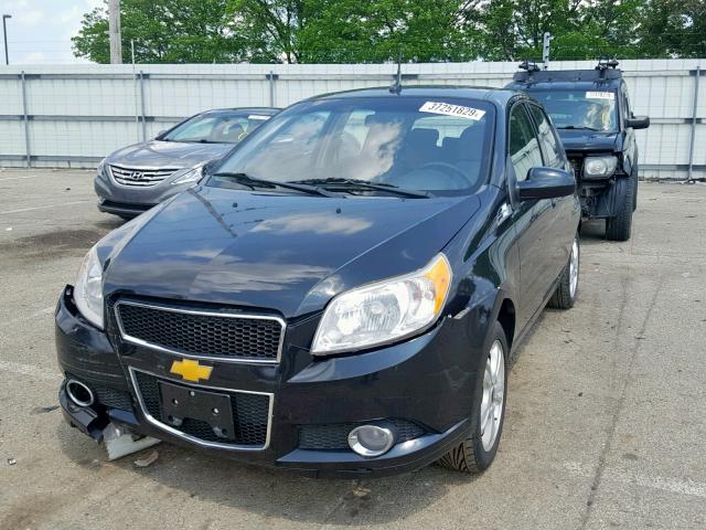 KL1TG6DE4BB168434 - 2011 CHEVROLET AVEO LT BLACK photo 2