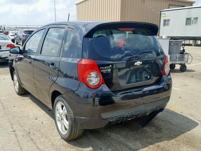 KL1TG6DE4BB168434 - 2011 CHEVROLET AVEO LT BLACK photo 3