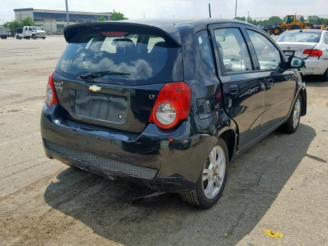 KL1TG6DE4BB168434 - 2011 CHEVROLET AVEO LT BLACK photo 4