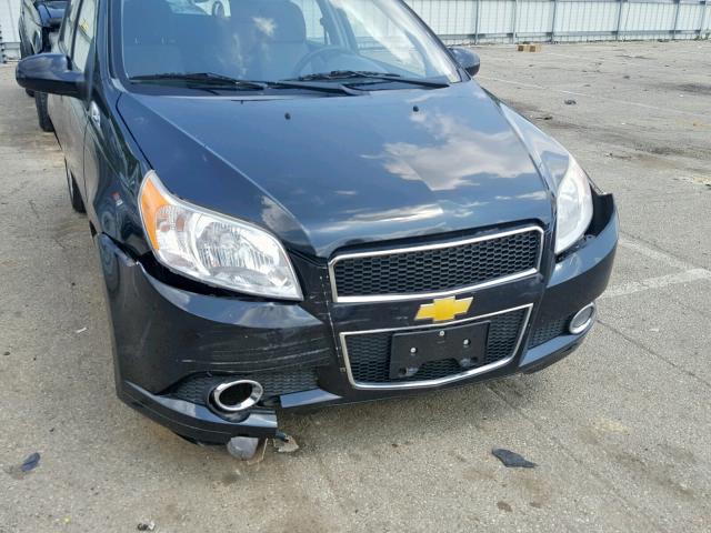 KL1TG6DE4BB168434 - 2011 CHEVROLET AVEO LT BLACK photo 9