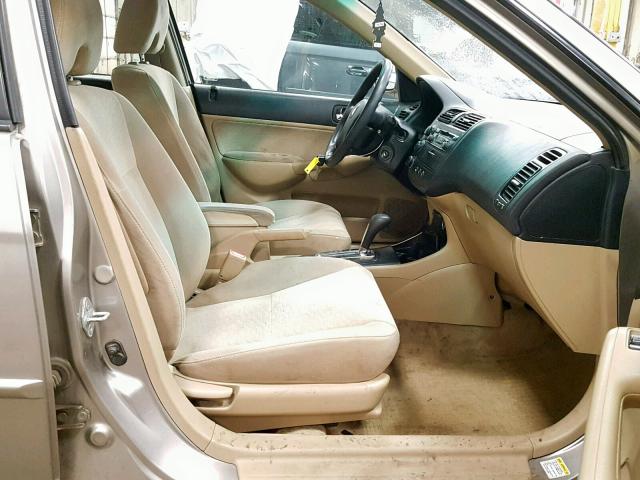 JHMES96614S021433 - 2004 HONDA CIVIC HYBR TAN photo 5