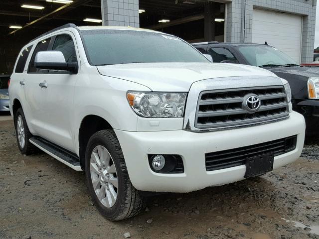 5TDDW5G10ES102821 - 2014 TOYOTA SEQUOIA PL WHITE photo 1