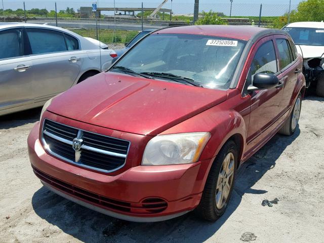 1B3HB48B57D239378 - 2007 DODGE CALIBER SX RED photo 2