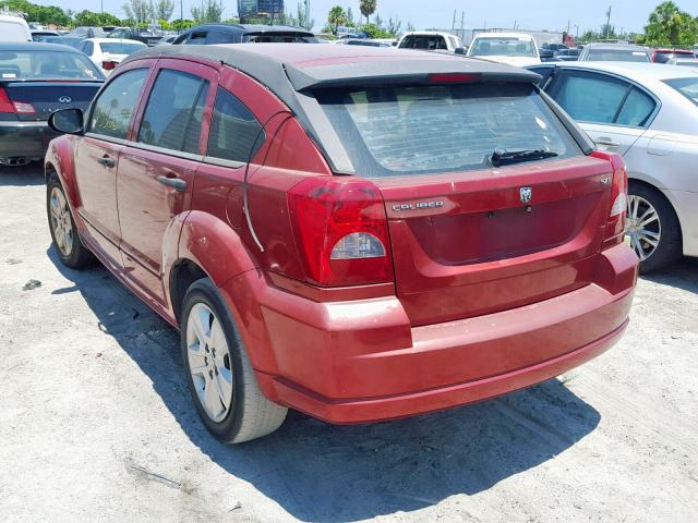 1B3HB48B57D239378 - 2007 DODGE CALIBER SX RED photo 3