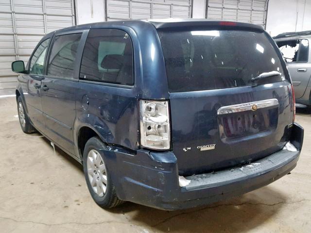 2A8HR44H18R817987 - 2008 CHRYSLER TOWN & COU BLUE photo 3