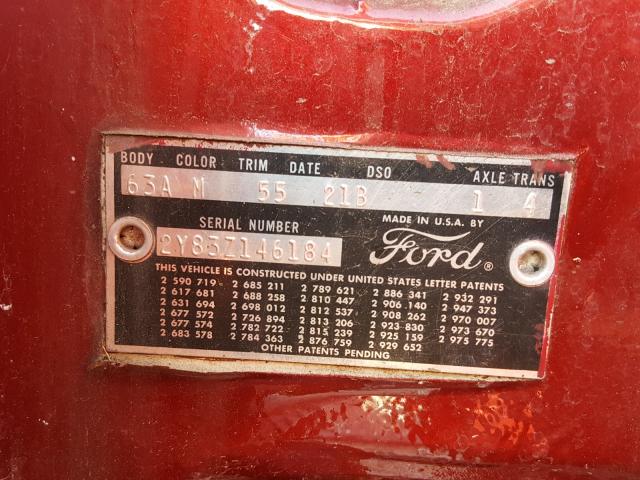 2Y83Z146184 - 1962 FORD TBIRD RED photo 10