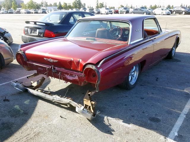 2Y83Z146184 - 1962 FORD TBIRD RED photo 4