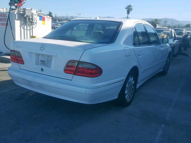 WDBJF65J01B205295 - 2001 MERCEDES-BENZ E 320 WHITE photo 4