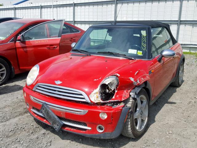 WMWRF33526TG14599 - 2006 MINI COOPER RED photo 2