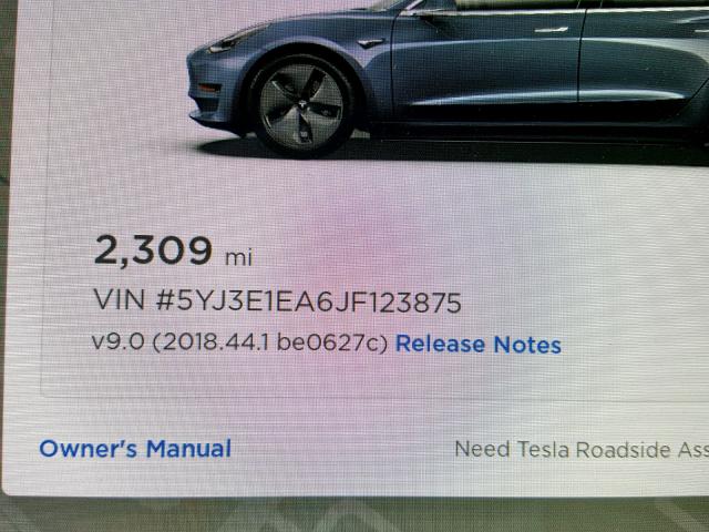 5YJ3E1EA6JF123875 - 2018 TESLA MODEL 3 GRAY photo 8