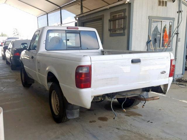 1FTYR10D22PA15868 - 2002 FORD RANGER WHITE photo 3